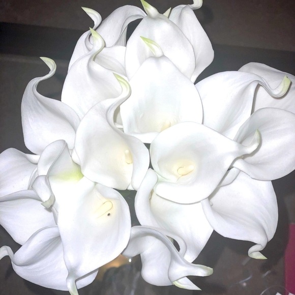 Real Touch Arrangement, White Real Touch Calla Lilies Arrangement 12 Cus… - Picture 4 of 7